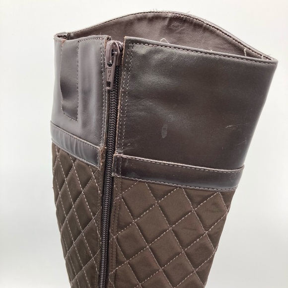 Talbots Brown Tamera Quilted Riding Boots - Picture 7 of 15